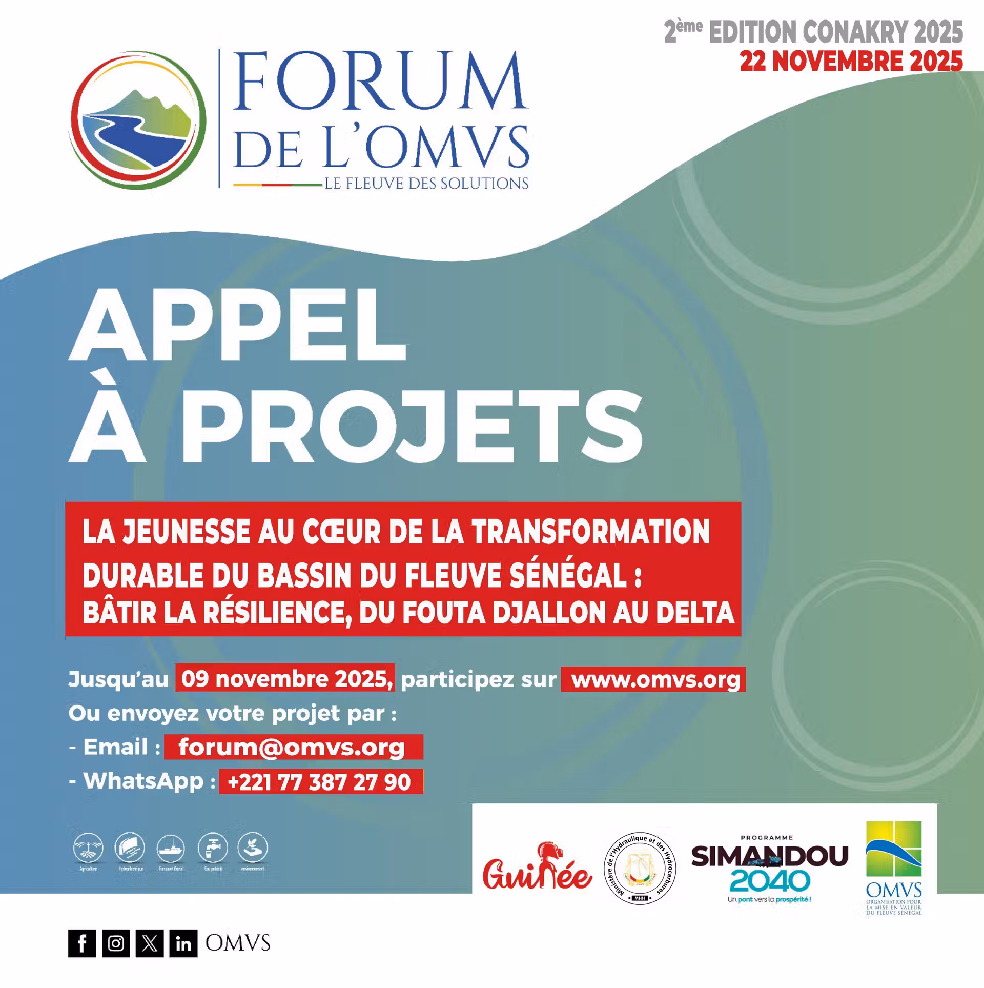 LâOMVS lance un appel Ã  projets pour des solutions concrÃĻtes en lien avec la prÃĐservation et la valorisation du massif du Fouta Djallon